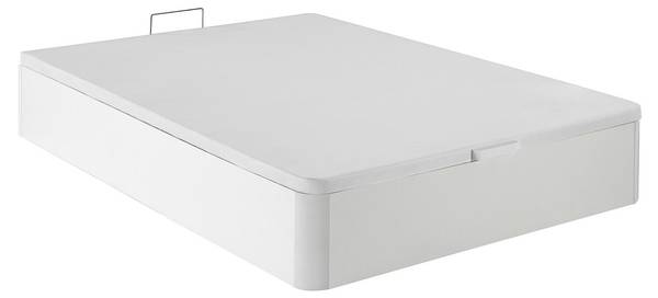 Matratze und Bettgestell mit Lattenrost Weiß - 140 x 190 cm