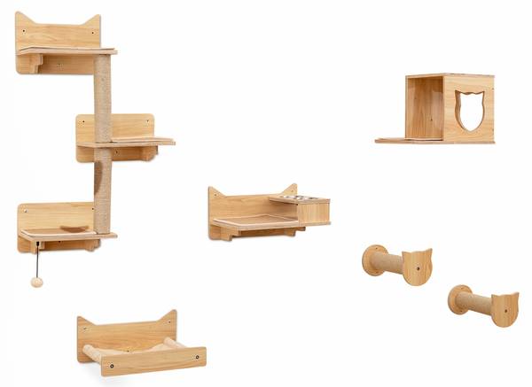 Kletterwand BH32563ZMDE(6-tlg.) Braun - Holzwerkstoff - 33 x 20 x 44 cm