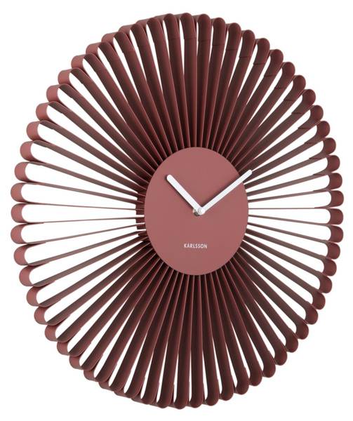 Wanduhr Cascara Rot - Eisen - 50 x 50 x 50 cm