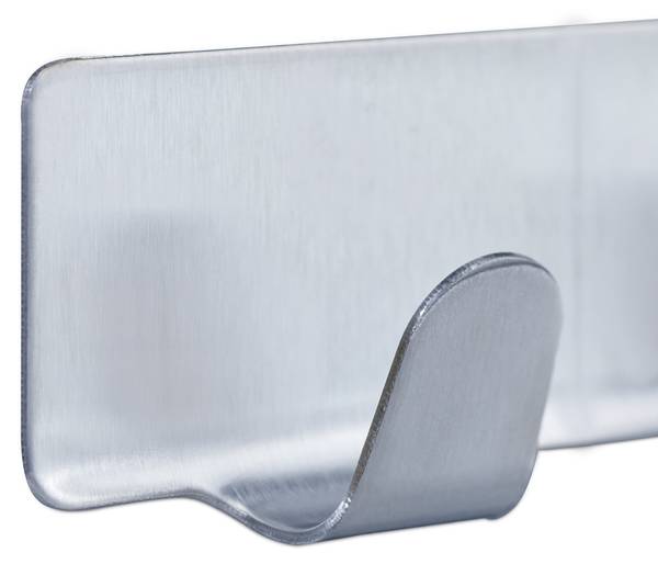 30 x Hakenleiste selbstklebend Silber - Metall - 16 x 3 x 2 cm