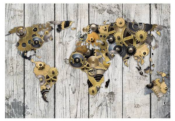 Vliestapete Weltkarte Fal 250 x 175 cm