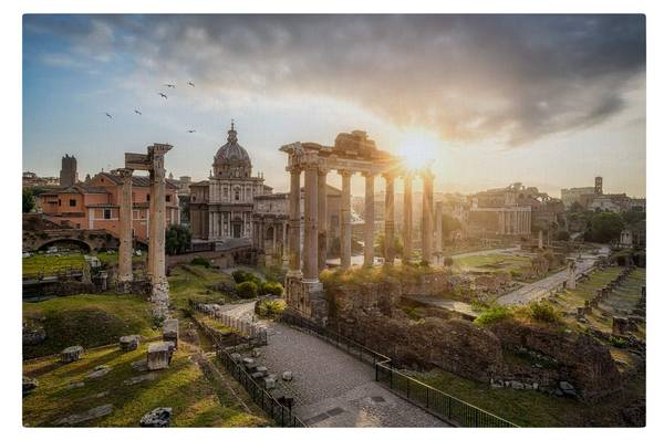 Akustikbild Forum Romanum Sonnenaufgang 120 x 80 cm