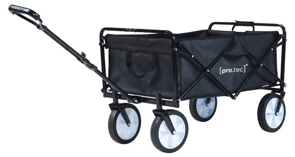 Bollerwagen Stenlille Schwarz - Polyester - Stahl - 84 x 102 x 55 cm