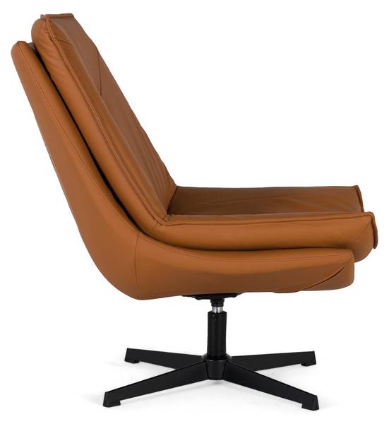 Drehsessel 1982 Braun - Kunstleder - 63 x 95 x 90 cm