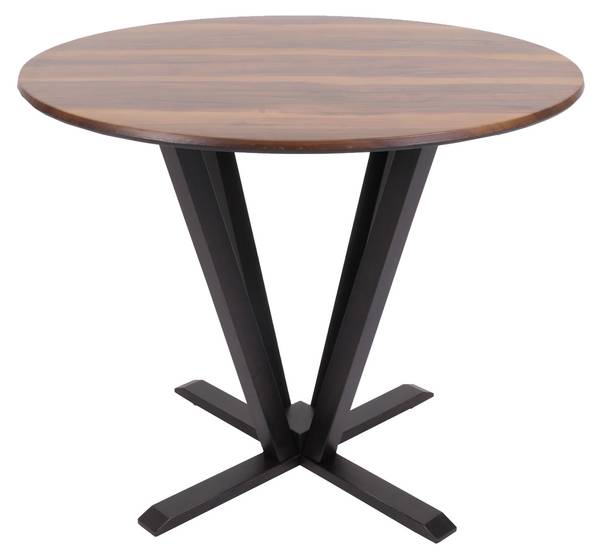 Bistrotafel M56 bruin - rubberboom - 92 x 76 x 92 cm