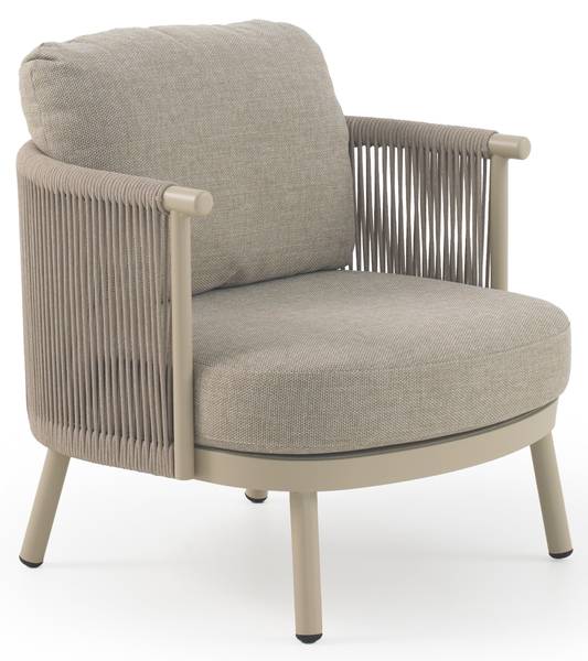 Sessel 11353 Beige - Metall - 70 x 70 x 87 cm