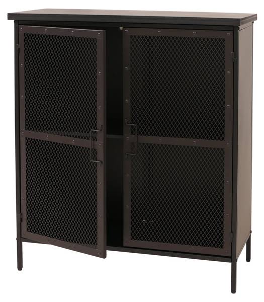 Commode de pharmacien O79 Noir - Fer - 80 x 94 x 35 cm