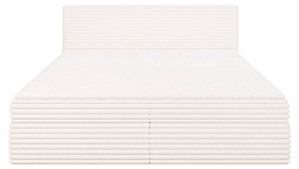 Boxspringbed met opbergruimte Maya beige - Breedte: 205 cm