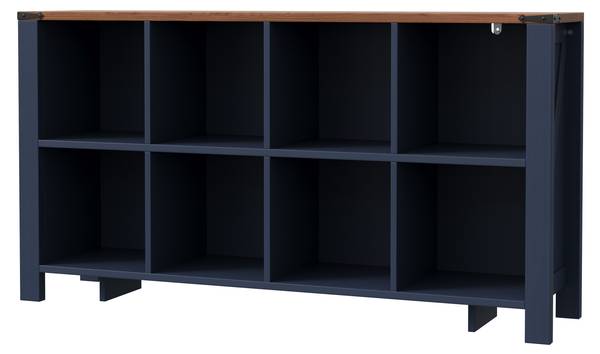 Küchenschrank LANMUD26 Ⅱ Blau - Holzwerkstoff - 140 x 75 x 34 cm