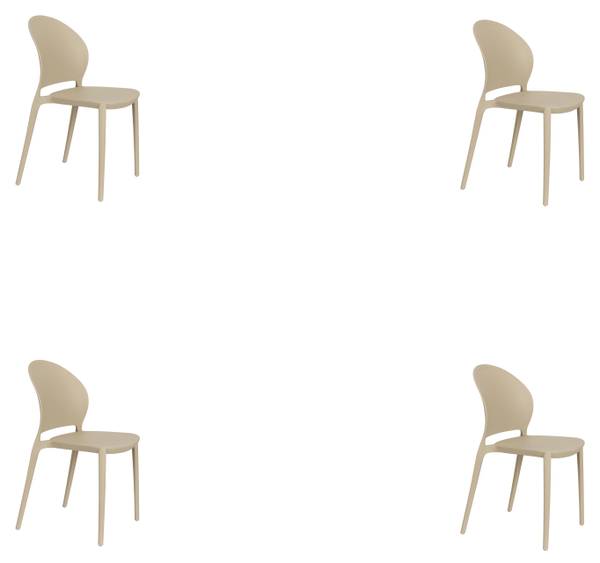 Esszimmerstuhl SJOERD   4er-Set Beige