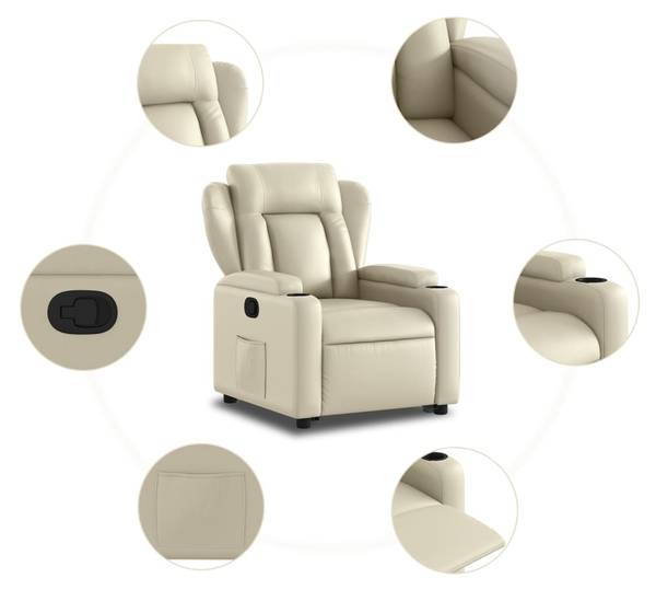Sta-opstoel 3032385-1 crèmekleurig - wit