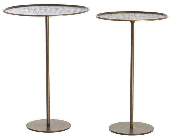 Tisch LIA Braun - Metall - 38 x 54 x 38 cm