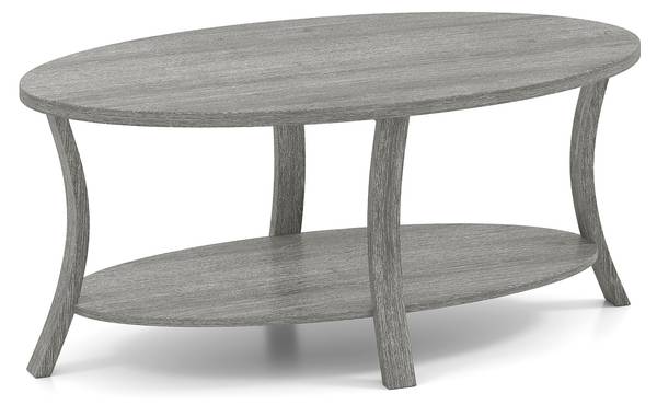 Couchtisch HV10792GR Grau - Holzwerkstoff - 111 x 47 x 60 cm