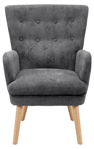 Sessel STANKA Grau - Metall - Textil - Holz teilmassiv - 67 x 91 x 72 cm