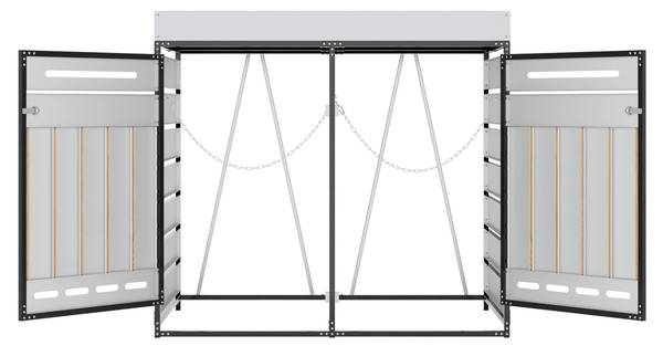 Mülltonnenverkleidung lelantos Ⅲ 2er Set Tiefe: 131 cm