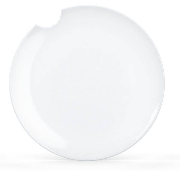 Speiseteller FiftyEight 2er Set Weiß - Porzellan - 28 x 3 x 28 cm
