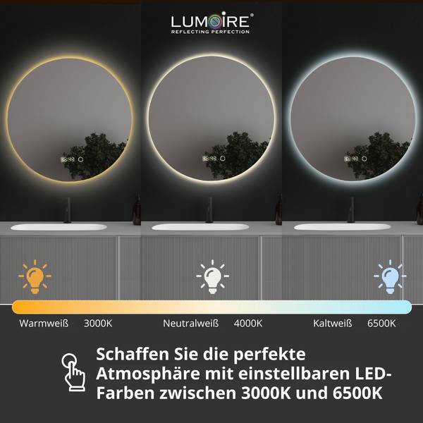 LED Badspiegel Richmond 120 x 120 cm