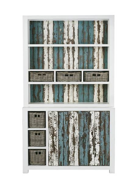 Bücherregal ATLANTIC Weiß - Massivholz - 126 x 218 x 49 cm
