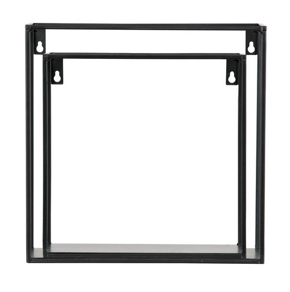 Wandregal Asmo IV (2er-Set) Metall - Schwarz
