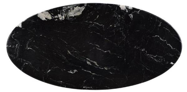 Esstisch Marmor Schwarz - Metall - 180 x 75 x 90 cm