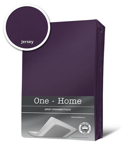 Spannbettlaken Jersey lila 200 x 200 cm Violett - Jersey - 200 x 25 x 200 cm