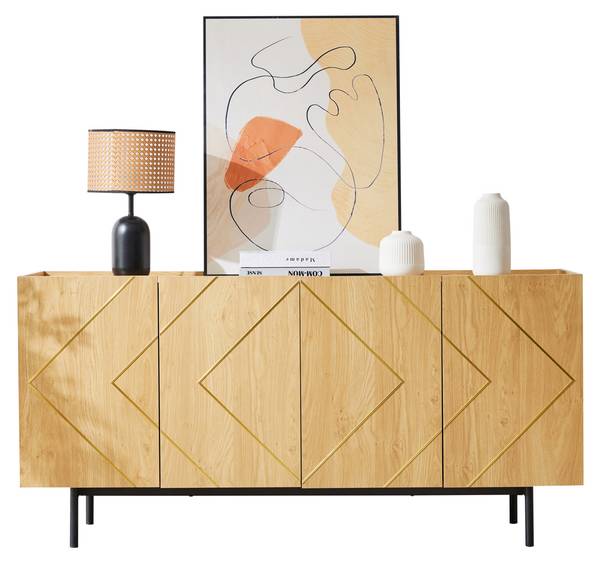 Sideboard Synomone Braun - Holzwerkstoff - 40 x 78 x 160 cm