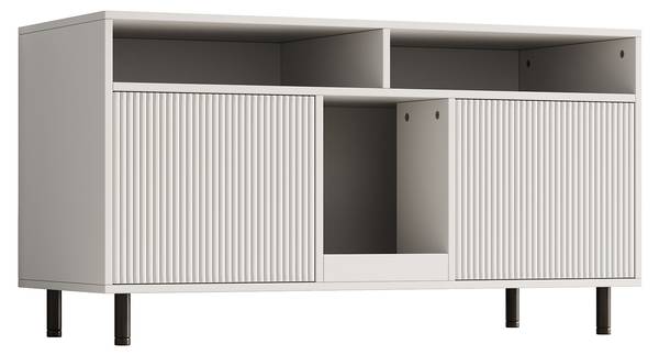 Katzentoiletten-Schrank CP09 Weiß - Holzwerkstoff - 66 x 66 x 120 cm