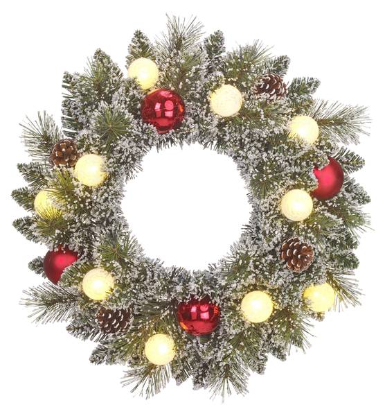 Weihnachtskranz Kaprun Grün - Metall - 45 x 10 x 45 cm