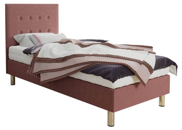 Polsterbett Lux Rosé - Liegefläche Breite: 80 cm