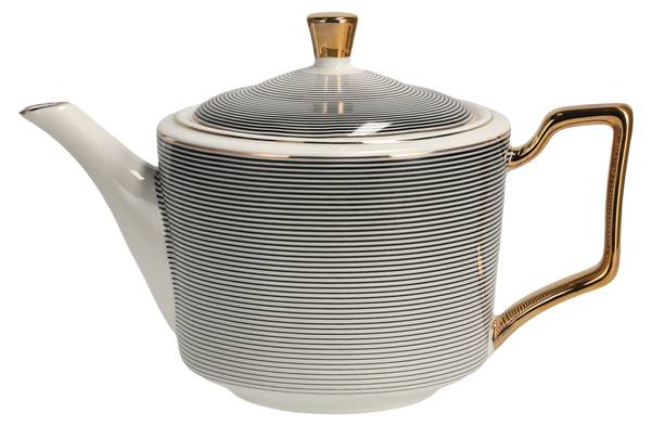 Teekanne Astar Schwarz - Porzellan - 13 x 14 x 23 cm