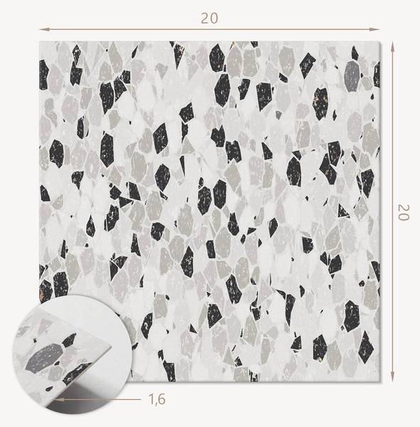 Vinylfliese TerraSteine 20er-Set 20 x 20 cm