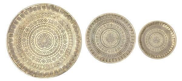 Tablett SAMIR Gold - Metall - 57 x 4 x 57 cm