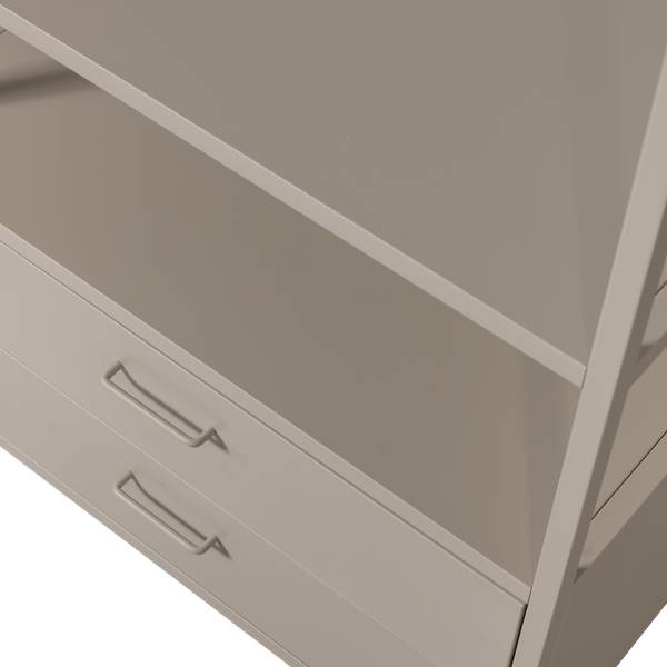 Kleiderschrank Ferris Grau - Eisen - Stahl - 70 x 185 x 54 cm