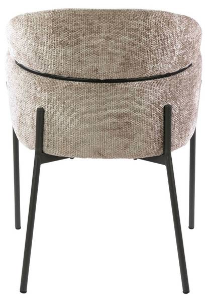 Eetkamerstoel Curva bruin - textiel - 62 x 80 x 61 cm