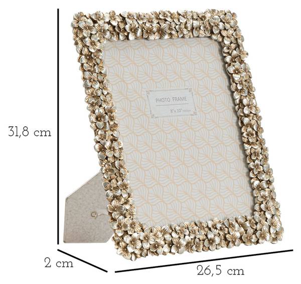 Fotolijst Flolly zilver - hars - 2 x 32 x 27 cm