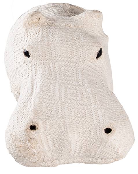 Wanddekoration Nilpferd CITY JUNGLE Beige - Papier - 24 x 21 x 17 cm