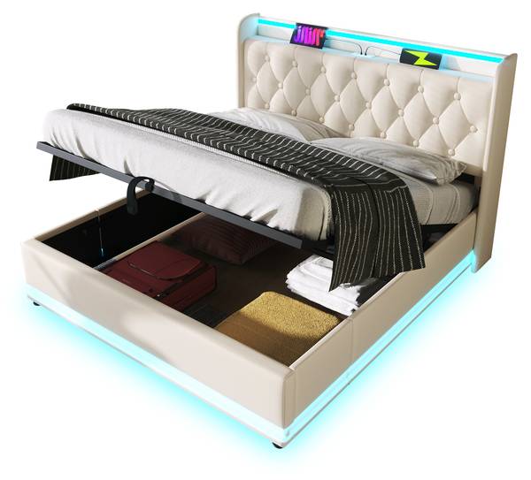 Polsterbett LadeZoom Ⅱ Weiß