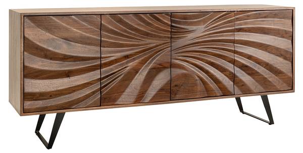 Sideboard HURRICANE Braun - Akazie - 175 x 76 x 40 cm