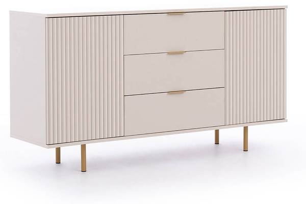 Wohnzimmer-Set NADOR-132-11 4er-Set Beige - Holzwerkstoff - 480 x 140 x 60 cm