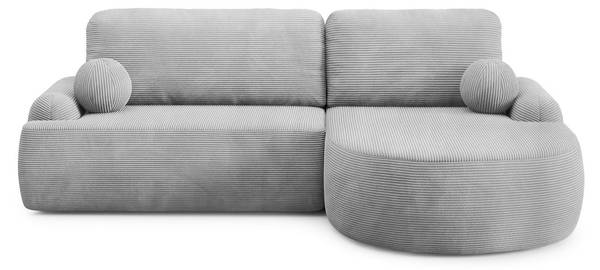 Ecksofa CLEO II mit Schlaffunktion Grau - Polyester - 264 x 89 x 172 cm