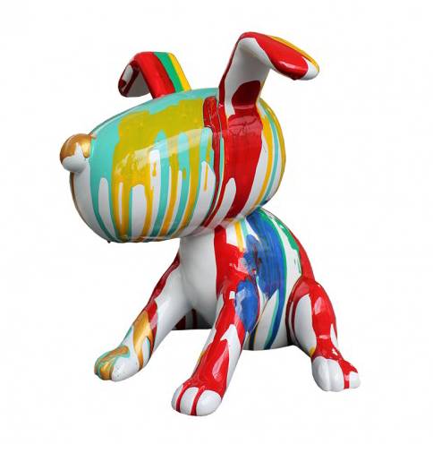 Statue chien SNOOP DRIPS Porcelaine - 27 x 28 x 27 cm