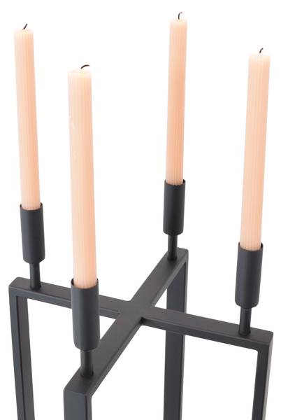 Vloerkandelaar Birk zwart - metaal - 30 x 86 x 30 cm