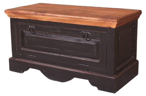 CORSICA Schuhschrank Schwarz - Gelb - Mango - 85 x 45 x 40 cm