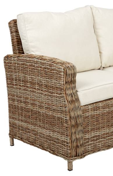 Gartensofa Gram Beige - Webstoff - 203 x 74 x 85 cm