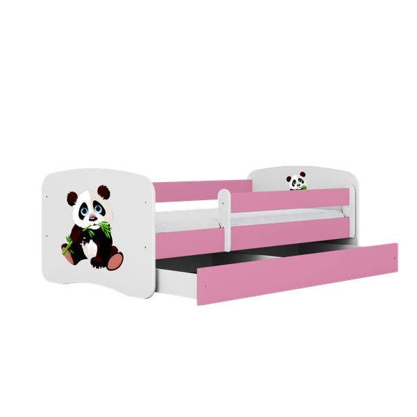 Kinderbett Panda 2 Rosé - 80 x 144 cm