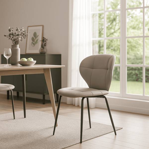 Stühle MAURA 2er-Set Beige - Kunststoff - 58 x 49 x 50 cm