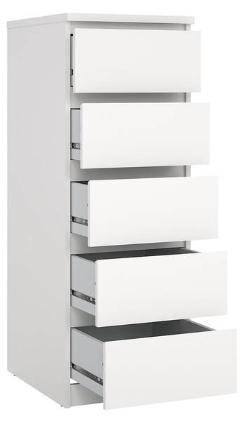 Kommode Naia Weiß - Holz teilmassiv - 41 x 112 x 50 cm