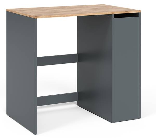 Hoge Wasmachinekast Viktor 55161 antracietkleurig - eikenhouten look - 94 x 61 cm