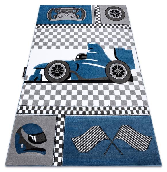 Tapijt P13906 blauw - polypropeen - 180 x 1 x 270 cm