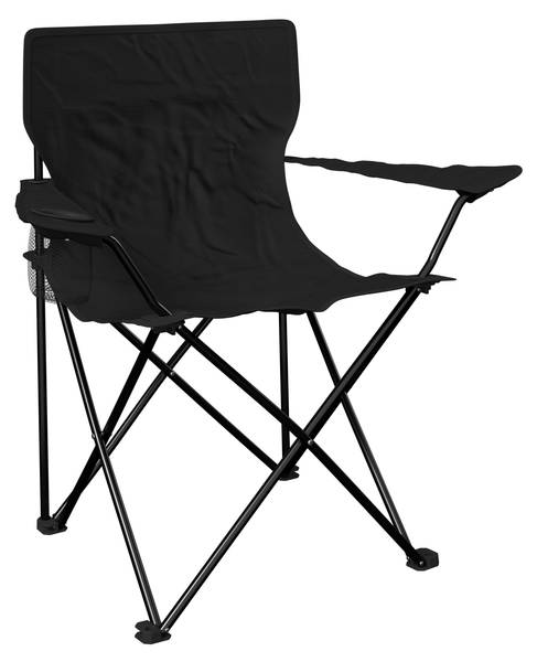Campingsessel BLACKY Schwarz - Metall - Textil - 80 x 80 x 51 cm